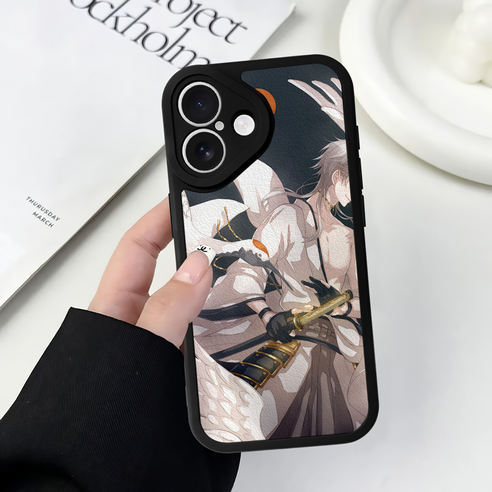 （画像用） 刀剣乱舞 Touken Ranbu 【iPhone 16シリーズ対応】シリコンスマホケース（レザー調） 材質：シリコン